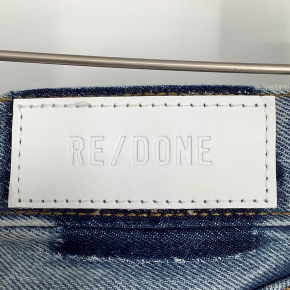 NEW! RE/DONE Size 26 70s High Rise Skinny Boot Cut Opal Indigo Jeans $315 I9-14 - Picture 5 of 10